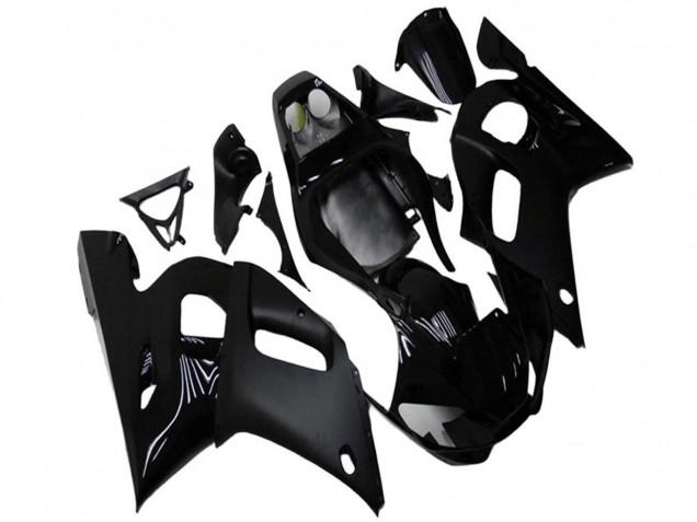 Noir Brillant Noir Mat Carénage Moto Yamaha YZF R6 1998-2002