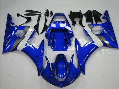 Bleu Blanc Carénages Moto Yamaha YZF R6 2003-2004 Pas Chère