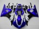 Bleu Blanc Noir Brillant Carénage Moto Yamaha YZF R6 2003-2004
