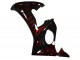 Noir Brillant Rouge Flamme Carénages Moto Yamaha YZF R6 2003-2004
