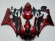 Rouge Noir Mat Kits Carénages Moto Yamaha YZF R6 2006-2007