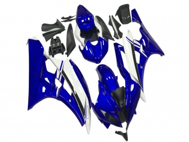 Bleu Blanc Noir Carénage Moto Yamaha YZF R6 2006-2007 Pas Chère