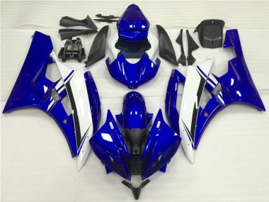 Bleu Blanc Noir Carénage Moto Yamaha YZF R6 2006-2007 Pas Chère