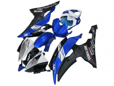 Blanc Bleu Noir Mat Yamalube Carénage Moto Yamaha YZF R6 2008-2016 Pas Chère