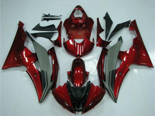 Rouge Gris Carénage Moto Yamaha YZF R6 2008-2016