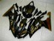 Noir Brillant Or Flamme Carénage Moto Yamaha YZF R6 2008-2016