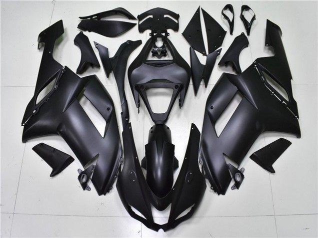 Noir Mat Carénage Moto Kawasaki ZX6R 2007-2008