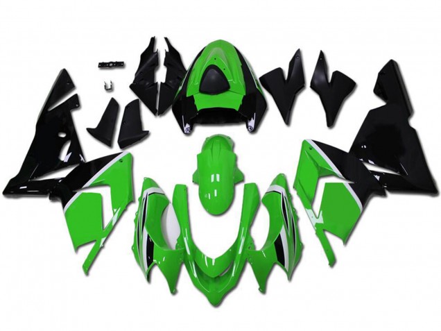 Vert Noir Brillant Carénage Moto Kawasaki ZX10R 2004-2005