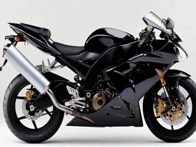 Noir Brillant Noir Mat Carénage Moto Kawasaki ZX10R 2004-2005