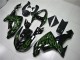 Noir Brillant Vert Flamme Carénage Moto Kawasaki ZX10R 2006-2007