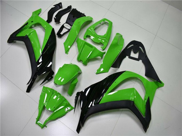 Vert Noir Brillant Carénages Moto Kawasaki ZX10R 2011-2015