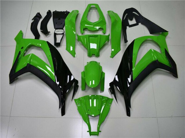 Vert Noir Brillant Carénages Moto Kawasaki ZX10R 2011-2015