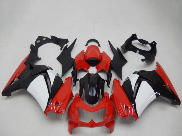 Rouge Blanc Noir Carénage Moto Kawasaki EX250 2008-2012