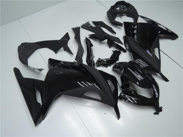 Noir Brillant Noir Mat Carénage Moto Kawasaki Ninja 300 EX300R 2013-2024