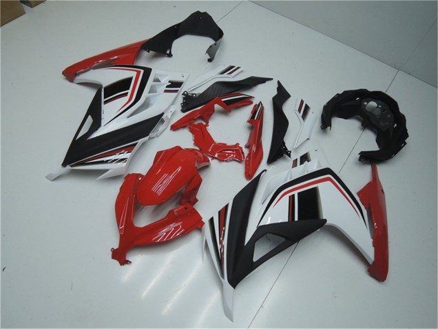 Blanc Rouge Noir Carénage Moto Kawasaki Ninja 300 EX300R 2013-2024