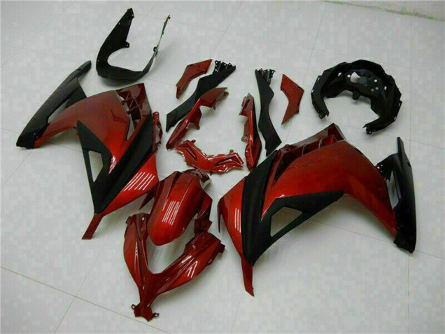Rouge Noir Carénage Moto Kawasaki Ninja 300 EX300R 2013-2024