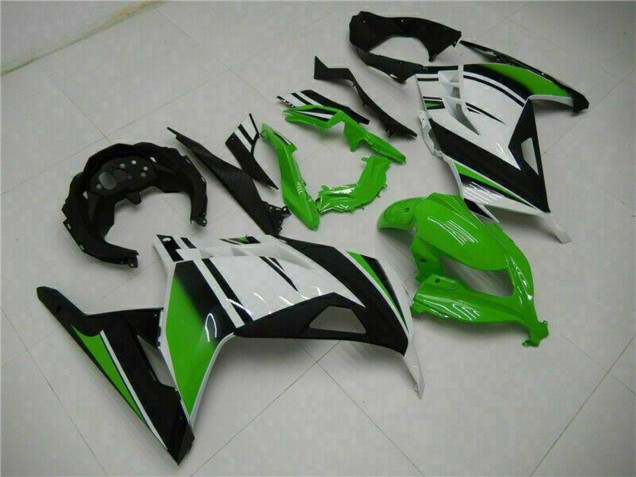 Blanc Vert Noir Carénage Moto Kawasaki Ninja 300 EX300R 2013-2024