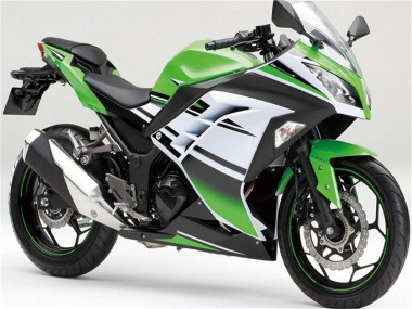 Vert Blanc Noir Bande Carénage Moto Kawasaki Ninja 300 EX300R 2013-2024 Pas Chère
