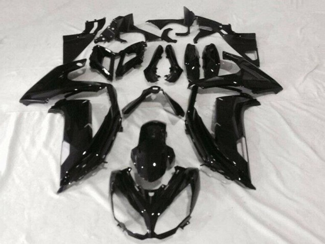 Noir Brillant Carénage Moto Kawasaki EX650 2012-2016