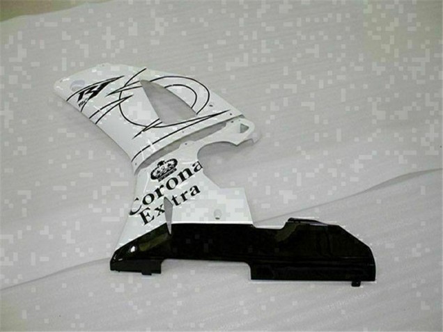 Blanc Noir Corona Extra Carénage Moto Yamaha YZF R1 2000-2001