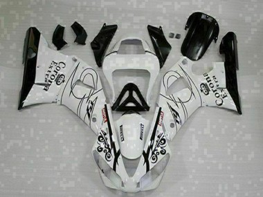 Blanc Noir Corona Extra Carénage Moto Yamaha YZF R1 2000-2001 Pas Chère