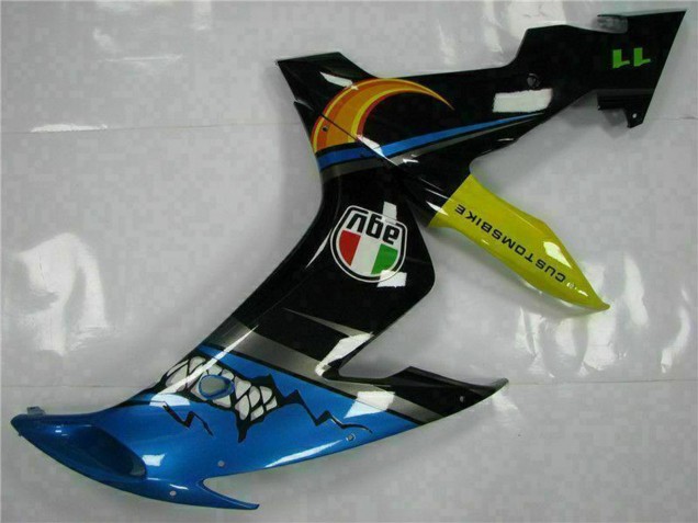 Bleu Jaune Requin Carénage Moto Yamaha YZF R1 2004-2006