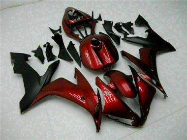Rouge Marron Noir Mat Carénage Moto Yamaha YZF R1 2004-2006 Pas Chère