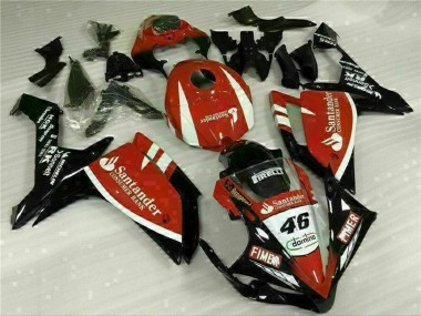 Rouge Blanc Noir Fimer Santander 46 Carénage Moto Yamaha YZF R1 2007-2008 Pas Chère
