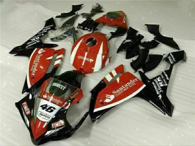 Rouge Blanc Noir Fimer Santander 46 Carénage Moto Yamaha YZF R1 2007-2008 Pas Chère