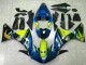 Bleu Jaune Requin Carénage Moto Yamaha YZF R1 2009-2011