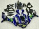 Bleu Argent Noir Vert MoviStar Carénage Moto Yamaha YZF R1 2015-2019