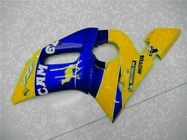 Jaune Bleu Blanc Chameau Motul Carénage Moto Yamaha YZF R6 1998-2002