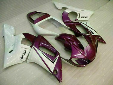 Blanc Violet Carénage Moto Yamaha YZF R6 1998-2002 Pas Chère