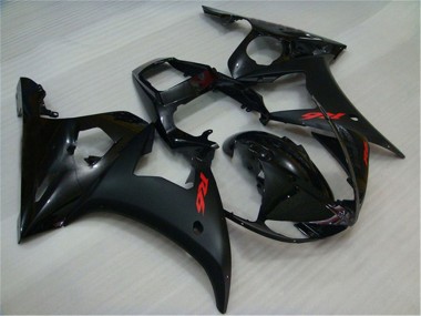 Noir Brillant Noir Mat Rouge Décalque Carénage Moto Yamaha YZF R6 2003-2004 Pas Chère