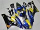 Bleu Jaune Noir Brillant Requin Carénage Moto Yamaha YZF R6 2006-2007