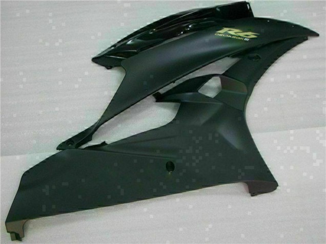 Noir Brillant Noir Mat Or Décalque Carénage Moto Yamaha YZF R6 2006-2007