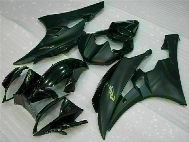Noir Brillant Noir Mat Or Décalque Carénage Moto Yamaha YZF R6 2006-2007