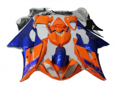 Orange Bleu Carénage Moto Yamaha YZF R6 2008-2016 Pas Chère