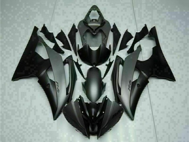 Gris Noir Mat Carénage Moto Yamaha YZF R6 2008-2016