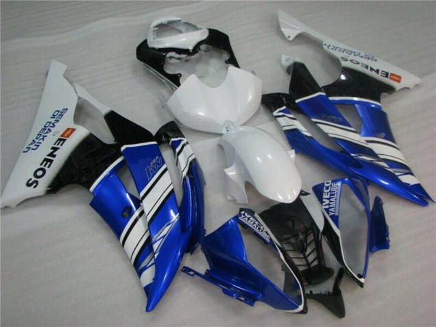 Blanc Bleu Noir ENEOS Semakin Didepan Carénage Moto Yamaha YZF R6 2008-2016