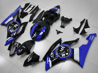Blanc Bleu Noir Brillant Kits Carénages Moto ABS Yamaha YZF R6 2008-2016 Pas Chère