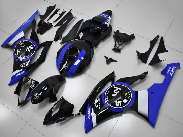 Blanc Bleu Noir Brillant Kits Carénages Moto ABS Yamaha YZF R6 2008-2016