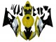 Jaune Blanc Noir Brillant Carénage Moto Yamaha YZF R6 2008-2016