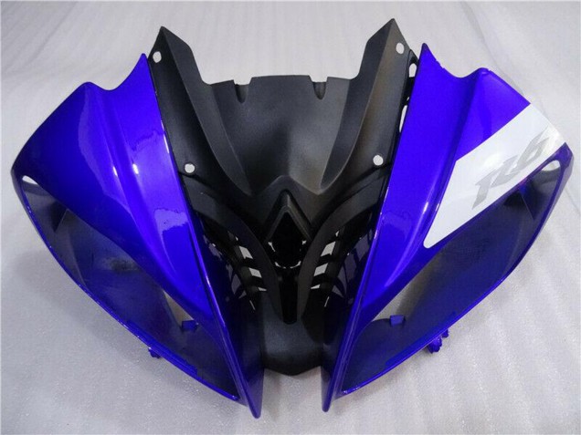 Blanc Bleu Noir Mat Carénage Moto Yamaha YZF R6 2008-2016