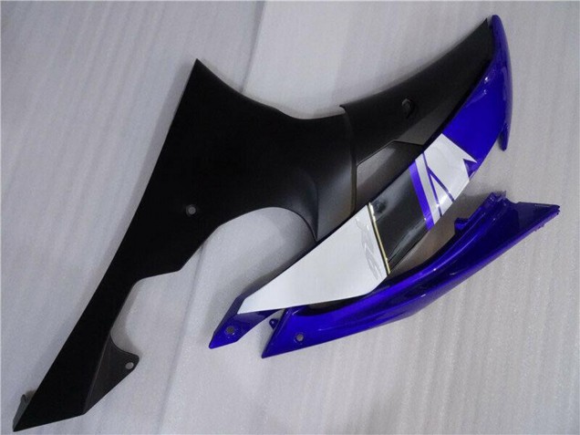 Blanc Bleu Noir Mat Carénage Moto Yamaha YZF R6 2008-2016