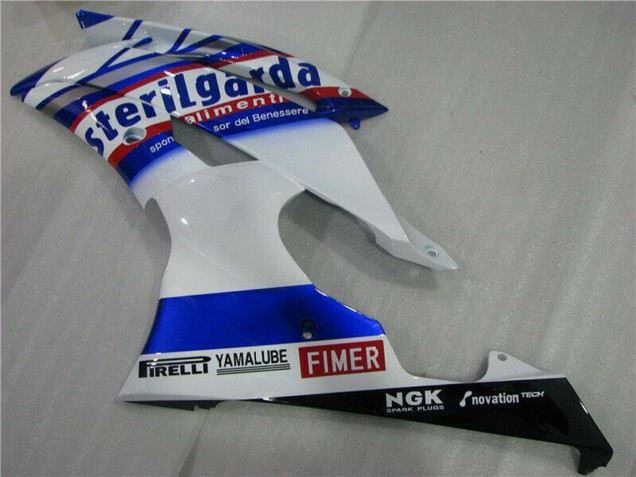Blanc Bleu Rouge Sterilgarda Volvo Fimer Yamalube Carénage Moto Yamaha YZF R6 2008-2016