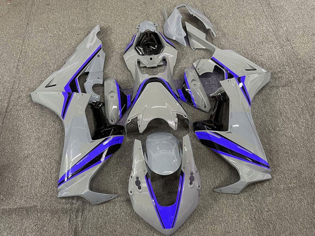Nardo Gris Bleu Bande Carénage Moto Honda CBR1000RR 2017-2023