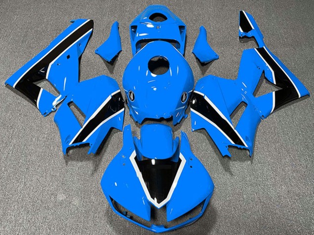 Bleu Clair Blanc Noir Brillant Carénage Moto Honda CBR600RR 2013-2023
