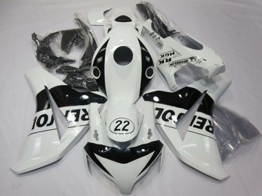Blanc Noir Brillant Repsol 22 Carénage Moto Honda CBR1000RR 2008-2011 Pas Chère