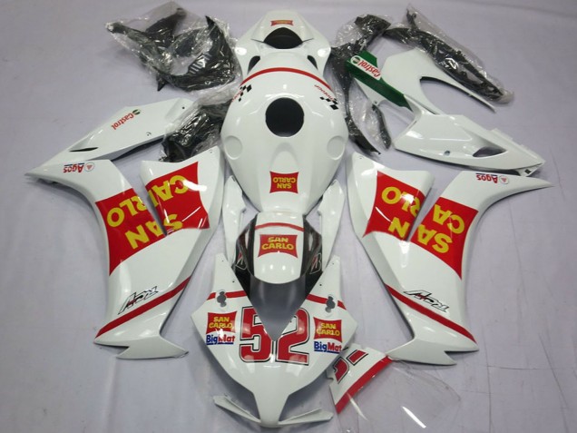 Blanc Rouge Jaune San Carlo Carénage Moto Honda CBR1000RR 2012-2016